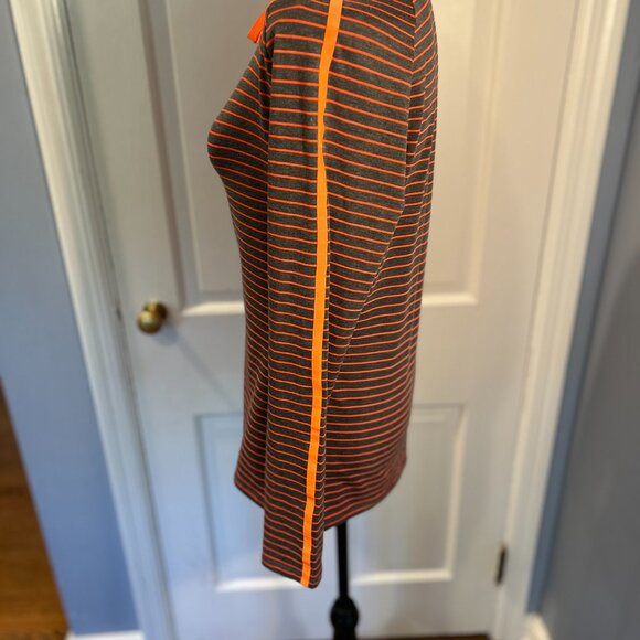 Bogner Long Sleeve Mock Turtleneck , Gray with orange stripes, Ladies Sz 8 - Picture 7 of 7